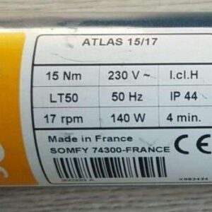 Somfy Atlas 15/17 PA LT 50 Somfy Atlas LT50 15/32 200333 Reparatur Rohrmotor Somfy Atlas 15/12 LT50 200312 Reparatur Rohrmotor Somfy Atlas LT50 15/17 Reparatur Rohrmotor Somfy Atlas LT 50 15-17