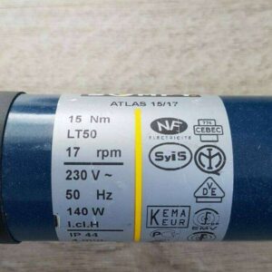 Somfy-Atlas-15/17-LT50-Rohrmotor-Etikett-Silber-Rolladenmotor-Reparatur