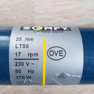 Somfy-GEMINI-25/17-LT50-Etikett-Silber-Rohrmotor-Rolladenmotor-Reparatur-gebraucht-kaufen-reparieren