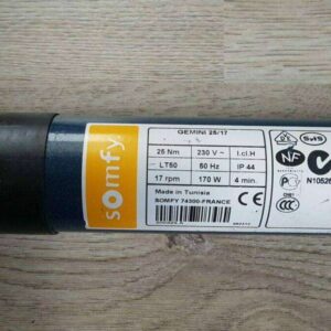 Somfy-GEMINI-25/17-LT50-mit-Tasten-weiß-gelb-Rohrmotor-Rolladenmotor-Motor-Reparatur-reparieren-gebraucht-kaufen