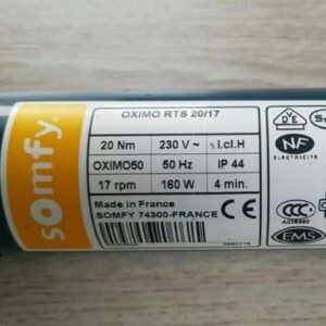 Somfy Oximo RTS 10/17 Bremse defekt Somfy Oximo RTS 15/17 Bremse defekt Somfy Oximo RTS 20/17 Bremse defekt