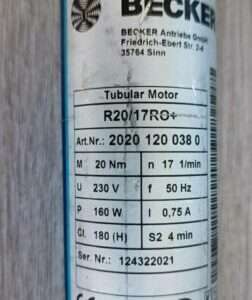 Becker R8-17RO+ Antrieb 20101200690 Becker R12-17RO+ Antrieb 20101200740 Becker Antrieb RO+ Reparatur Rohrmotor Becker Antrieb Typ RO+ Reparatur Rohrmotor Becker RO Becker R20-17RO+ Antrieb Reparatur Rohrmotor