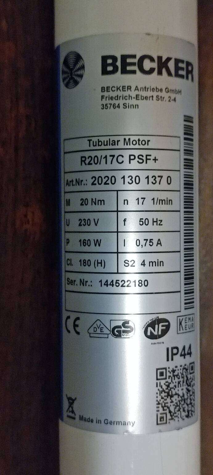 Becker R12-17C PSF+ Antrieb 20101301390 Becker R12/17C PSF+ Antrieb 2010 130 1390 reparieren Rohrmotor reparatur