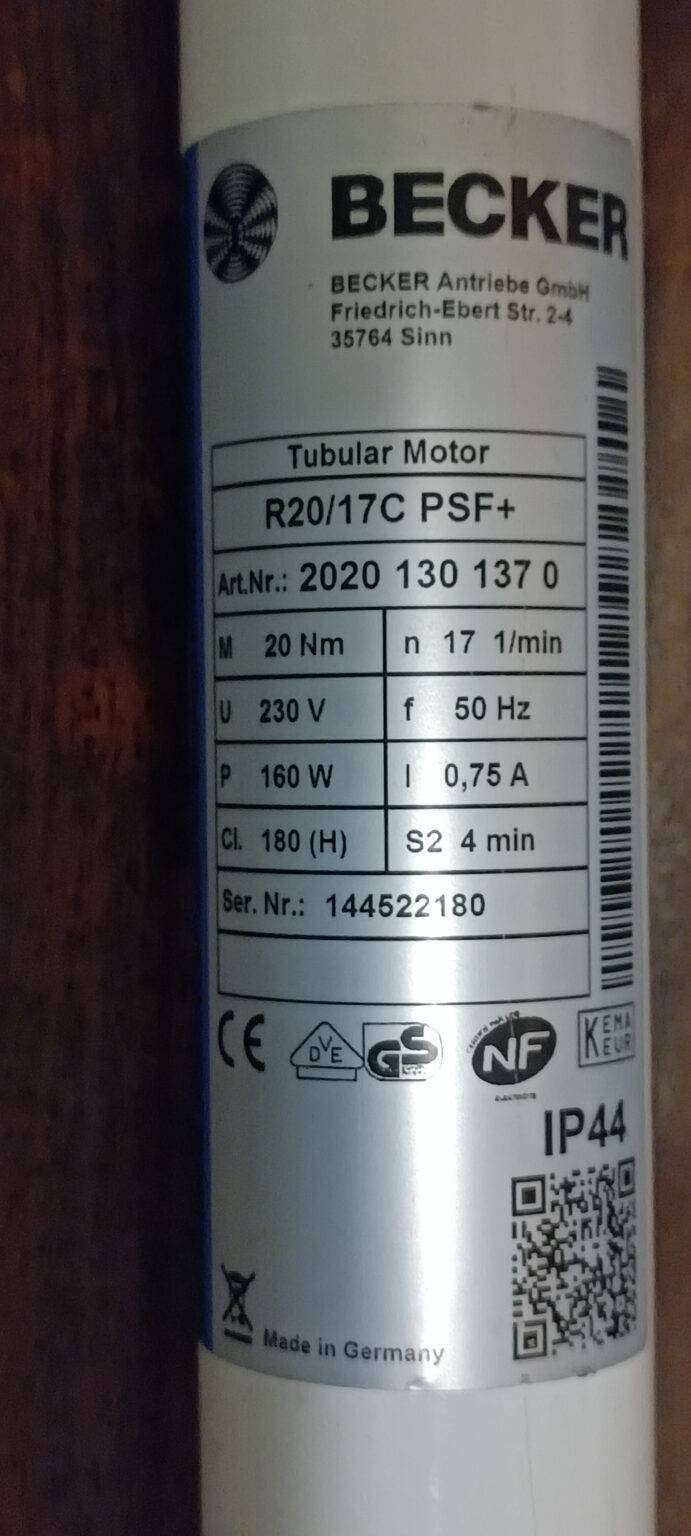 Becker R20-17C PSF+ Antrieb 20201301370 Becker R20/17C PSF+ Antrieb 2020 130 1370 reparieren Rohrmotor reparatur