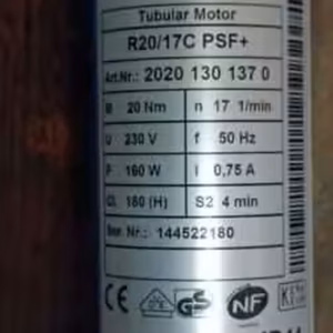 Becker R20 17c PSF Antrieb 20201301370 Rohrmotor