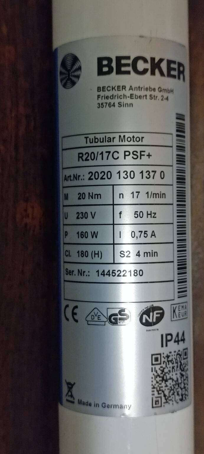 Becker R50-11C PSF+ Antrieb 20501301460 Becker R50-11 PS+ Antrieb 20501301460 Becker R50/11C PSF Antrieb 2050 130 1440 reparieren Rohrmotor reparatur