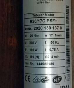 Becker R8-17C PSF Becker R8/17C PSF Antrieb 2010 130 1340 reparieren Rohrmotor reparatur