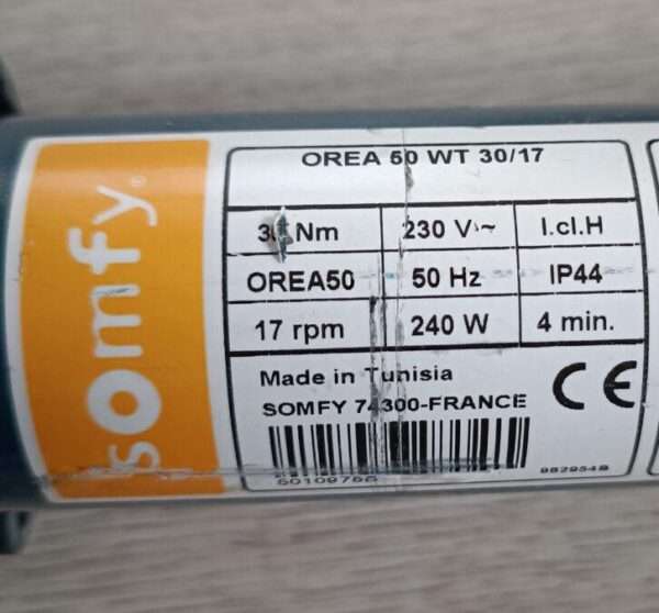Somfy Orea 50 RTS 20/17 5005475 Somfy Orea 50 RTS 20-17 5005475 Motoretikett Rohrmotor Reparatur Antrieb defekt reparieren