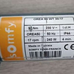 Somfy Orea 50 RTS 25/17 5005476 Somfy WT Somfy Orea 50 RTS 25-17 5005476 Motoretikett Rohrmotor Reparatur Antrieb defekt reparieren