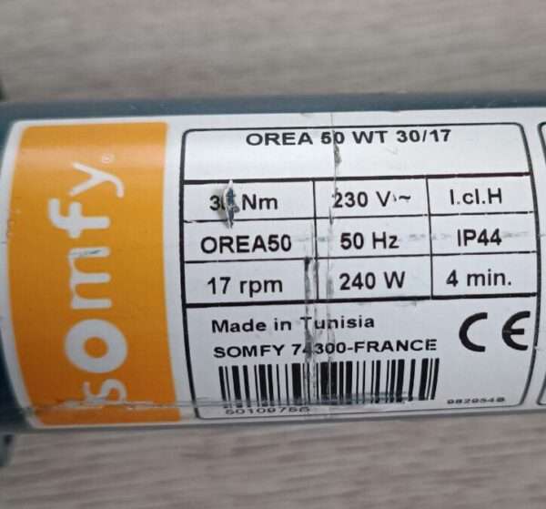 Somfy Orea 50 RTS 40/17 Reparatur Rohrmotor Somfy Orea 50 RTS 40-17 5005479 Motoretikett Rohrmotor Reparatur Antrieb defekt reparieren