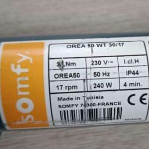 Somfy Orea 50 RTS 6/17 5005472 Somfy Orea 50 RTS 6-17 5005472 Motoretikett Rohrmotor Reparatur Antrieb defekt reparieren