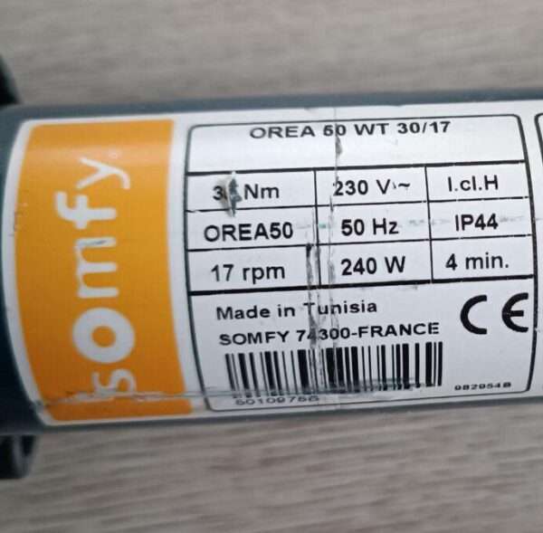 Somfy Orea 50WT 10/17 5010971 Reparatur Rohrmotor Somfy Orea 50 WT 10-17 Rohrmotor Motoretikett 5010971 Reparatur reparieren