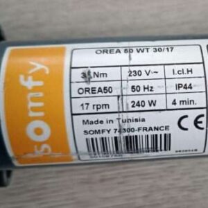Somfy Orea 50WT 10/17 5010971 Reparatur Rohrmotor Somfy Orea 50 WT 10-17 Rohrmotor Motoretikett 5010971 Reparatur reparieren