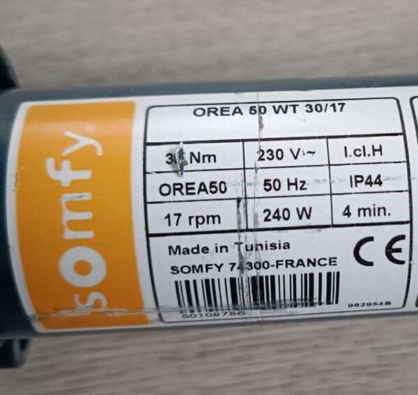 Somfy Orea 50WT 25/17 5010974 Reparatur Rohrmotor Somfy Orea 50 WT 25-17 Rohrmotor Motoretikett 5010974 reparieren Reparatur