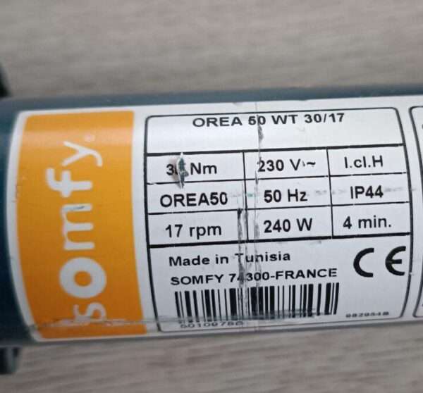Somfy Orea 50WT 40/17 5010977 Reparatur Rohrmotor Somfy Orea 50 WT 40-17 Rohrmotor Motoretikett 5010977 reparieren Reparatur