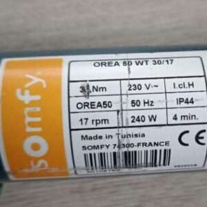 Somfy Orea 50WT 40/17 5010977 Reparatur Rohrmotor Somfy Orea 50 WT 40-17 Rohrmotor Motoretikett 5010977 reparieren Reparatur