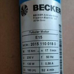Becker E15 20151100180 Motoretikett 15-17 Antrieb Rohrmotor reparieren