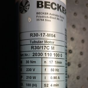 Becker R30-M04 Typenschild