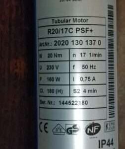Becker R50/11C PSF Antrieb 20501301440 Rohrmotor