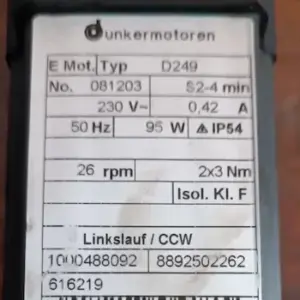 Dunkermotoren D249 CCW Rohrmotor
