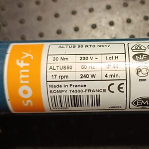 Somfy Altus RTS 30/17 (fährt nicht hoch oder ein) Typenschild