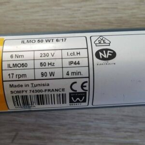 Somfy Ilmo2 50 io 15/17 Rohrmotor 5143345